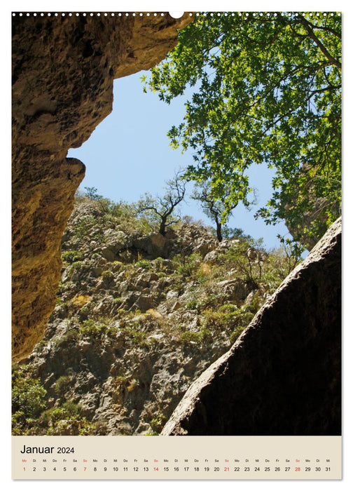 Gorges de Patsos. Randonnée en Crète (Calendrier mural CALVENDO Premium 2024) 