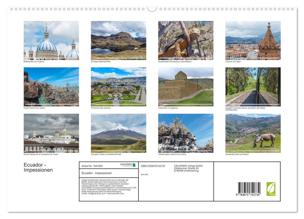Ecuador - Impessionen (CALVENDO Premium Wandkalender 2024)