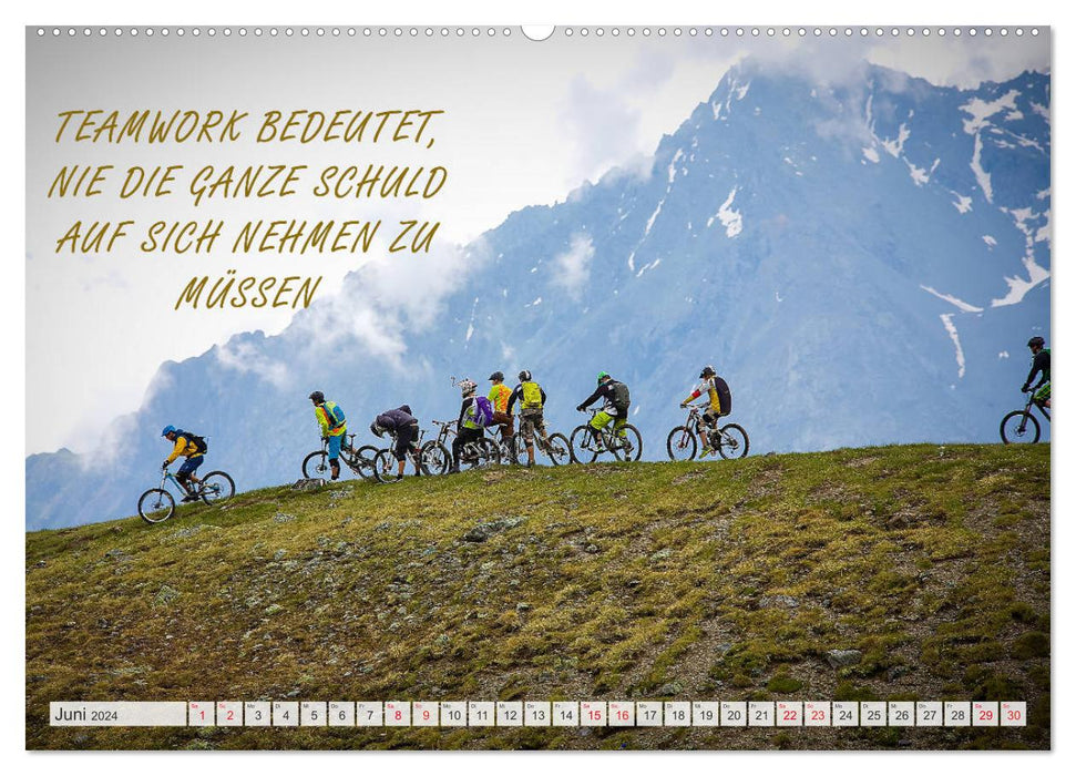 Positive Gedanken - Motivation und Mountainbike (CALVENDO Wandkalender 2024)