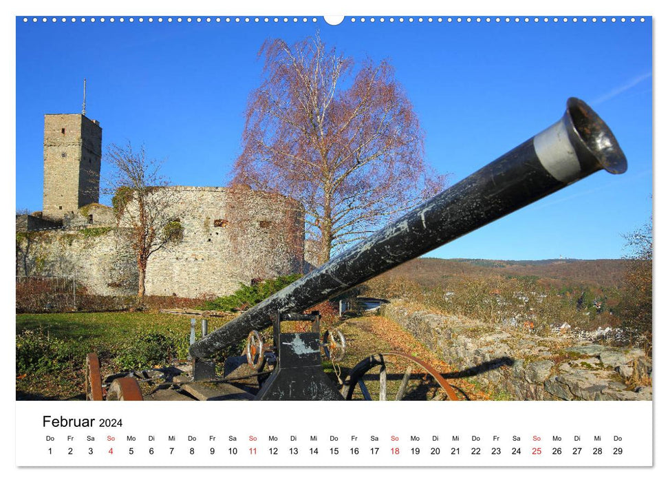 Châteaux et ruines du Taunus (Calendrier mural CALVENDO Premium 2024) 