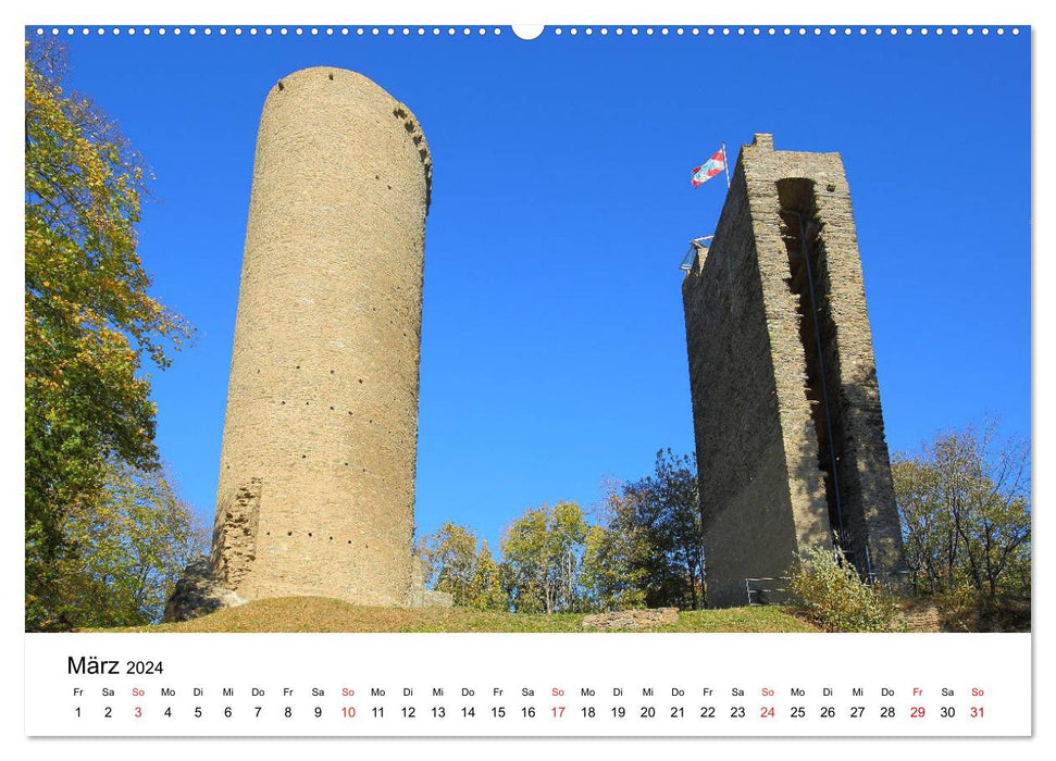 Burgen und Ruinen im Taunus (CALVENDO Premium Wandkalender 2024)