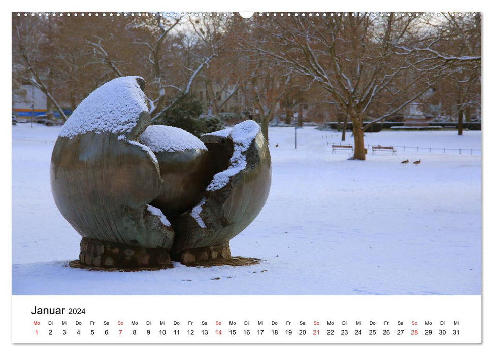 Wiesbaden Kunst in der Öffentlichkeit (CALVENDO Wandkalender 2024)