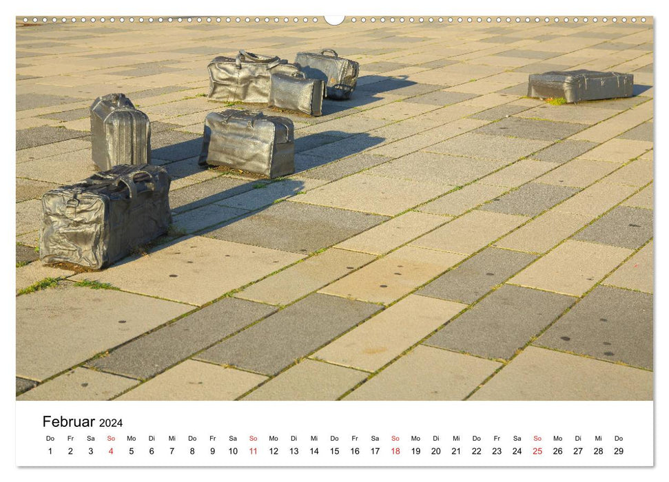 L'art de Wiesbaden en public (calendrier mural CALVENDO 2024) 