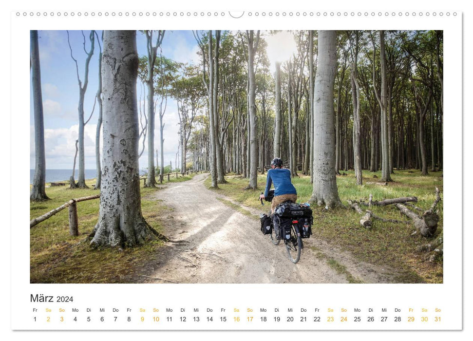 Bonheur de vacances à vélo Mer Baltique (calendrier mural CALVENDO 2024) 