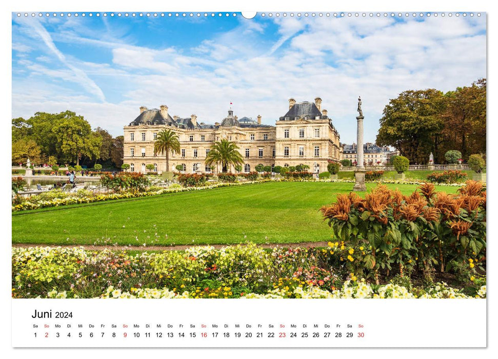 En déplacement dans la capitale française Paris (Calendrier mural CALVENDO Premium 2024) 