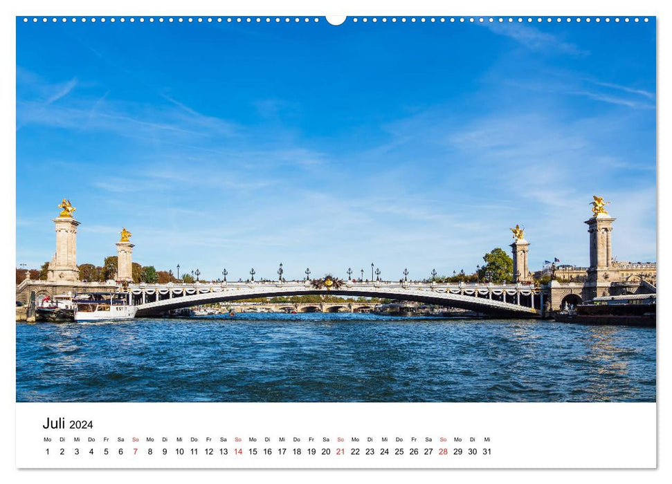Unterwegs in der französischen Hauptstadt Paris (CALVENDO Premium Wandkalender 2024)