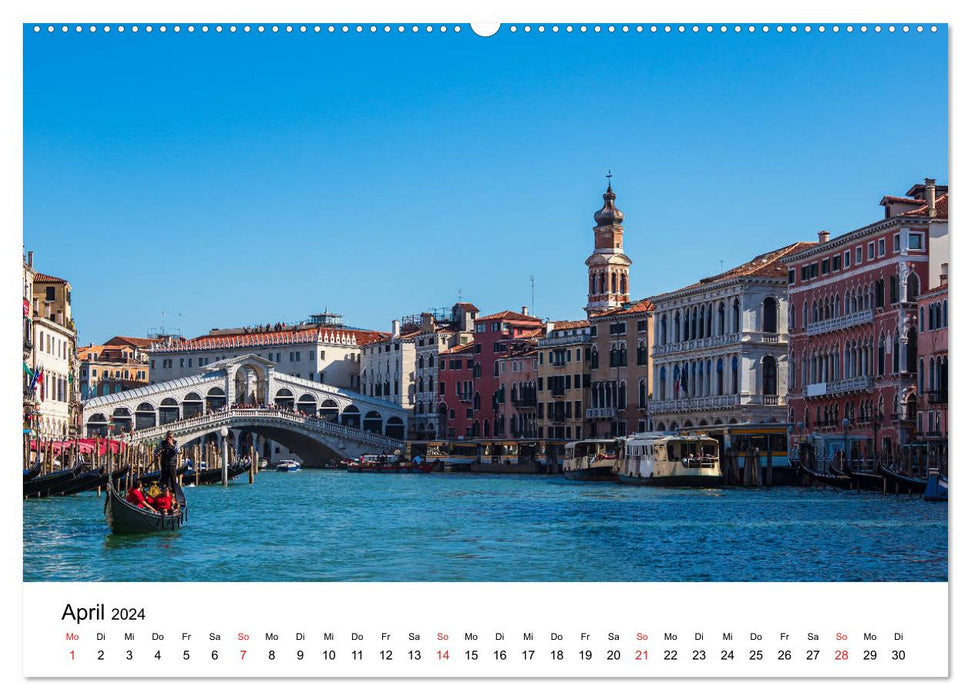 En déplacement à Venise (Calvendo Premium Wall Calendar 2024) 