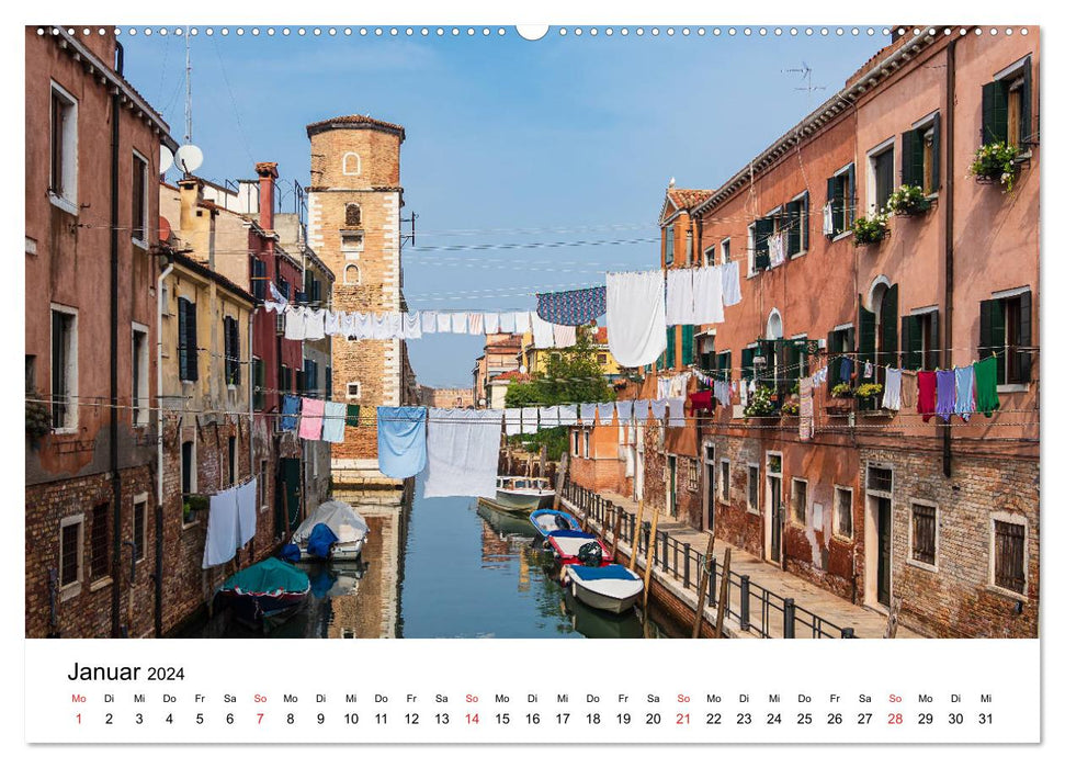 Unterwegs in Venedig (CALVENDO Wandkalender 2024)