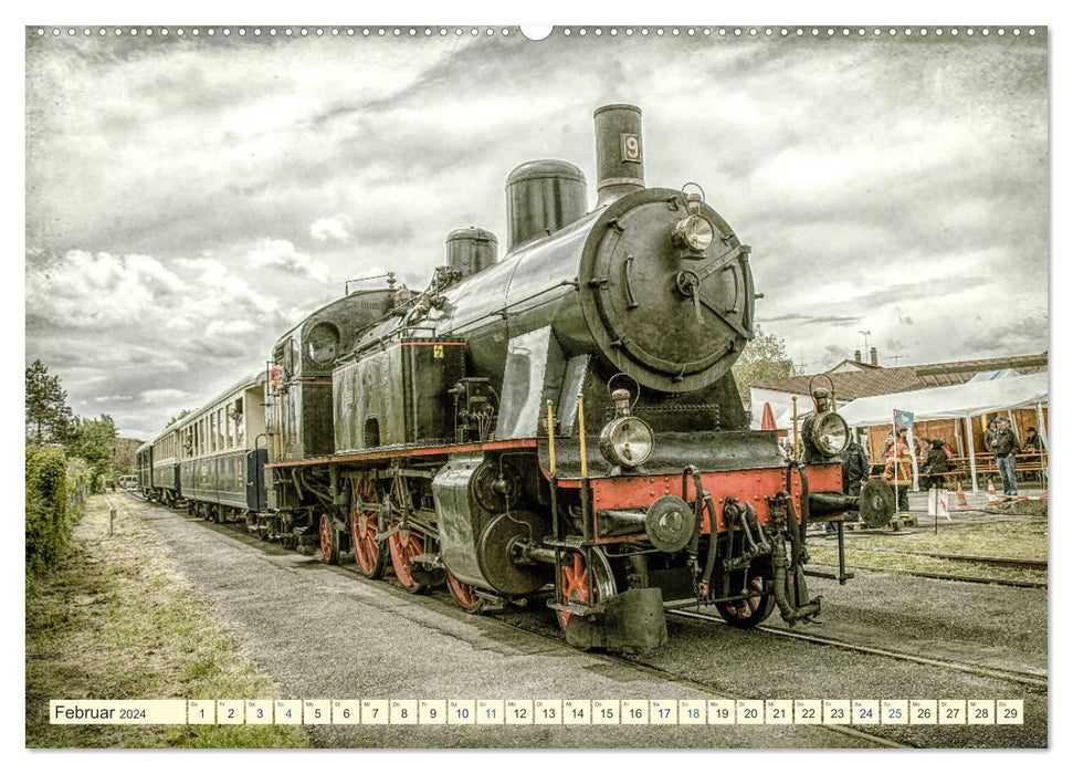 Locomotives à vapeur - locomotives impressionnantes (Calendrier mural CALVENDO Premium 2024) 