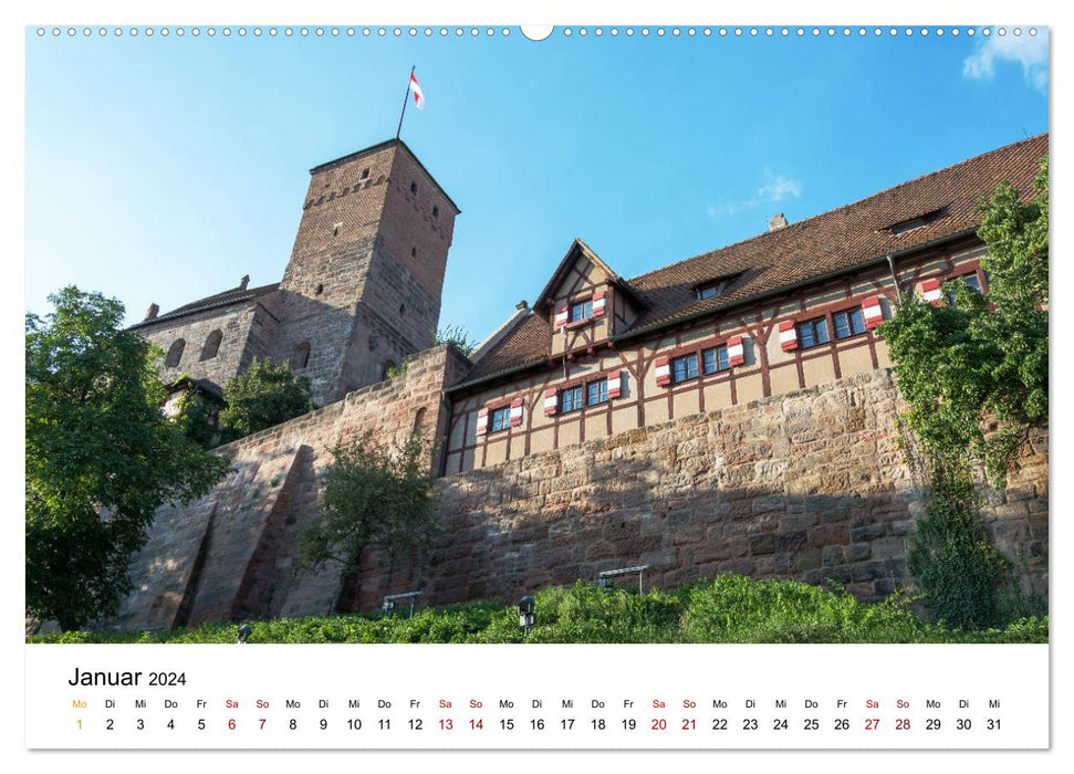 Nuremberg - Impressions d'une ville franconienne (Calvendo Premium Wall Calendar 2024) 