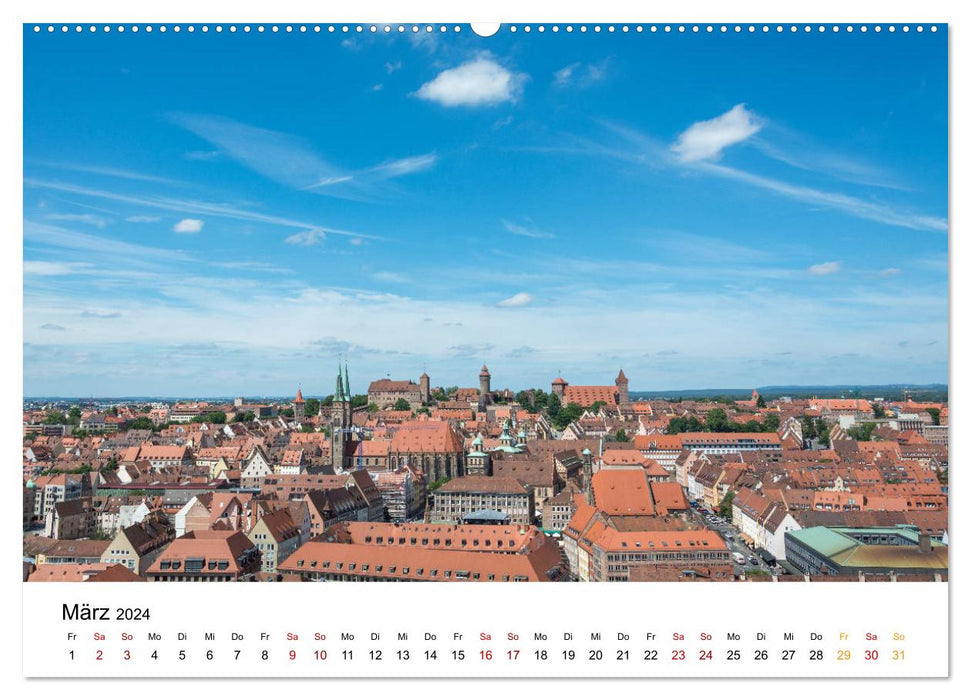 Nuremberg - Impressions d'une ville franconienne (Calvendo Premium Wall Calendar 2024) 