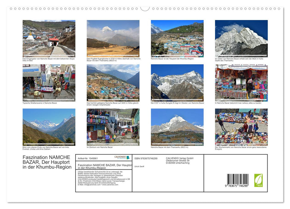 Faszination NAMCHE BAZAR, Der Hauptort in der Khumbu-Region (CALVENDO Premium Wandkalender 2024)