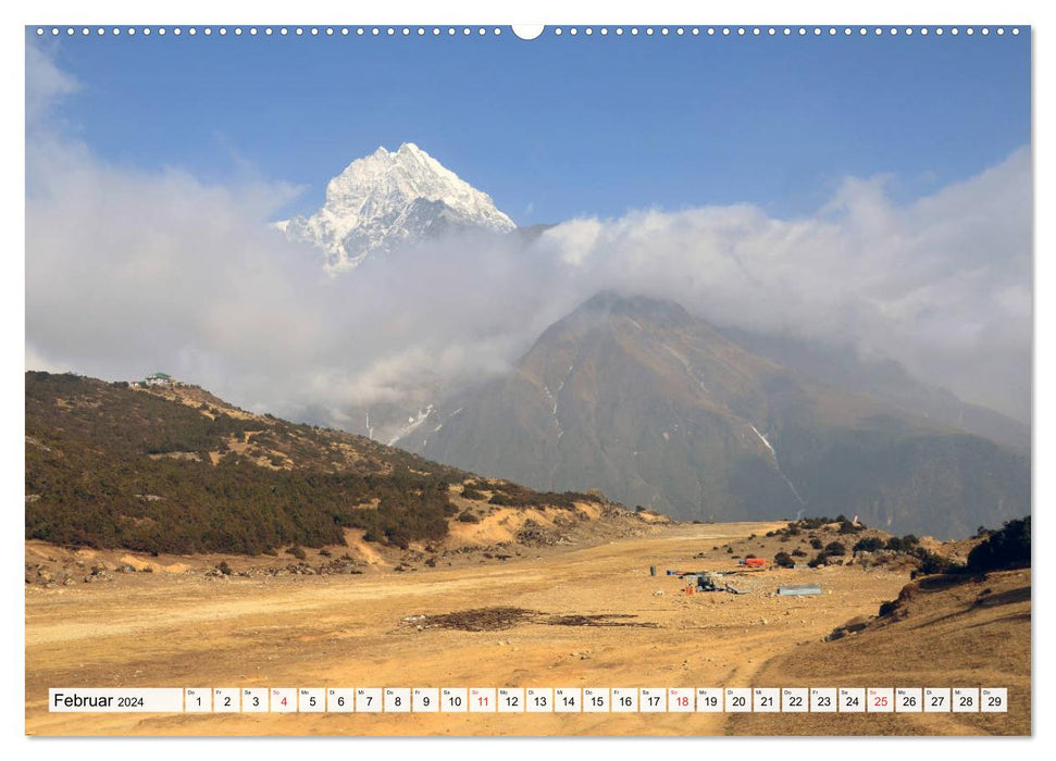 Fascination de NAMCHE BAZAR, la principale ville de la région de Khumbu (Calendrier mural Premium CALVENDO 2024)