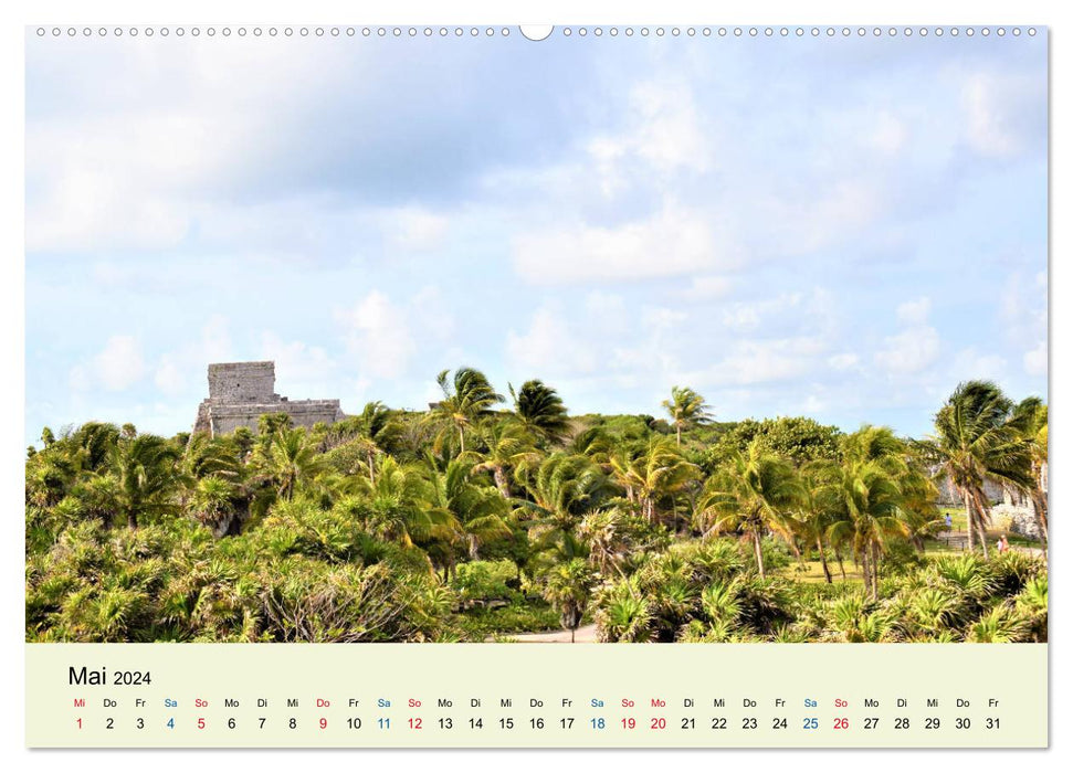 Maya - Ruinen in Tulum (CALVENDO Premium Wandkalender 2024)