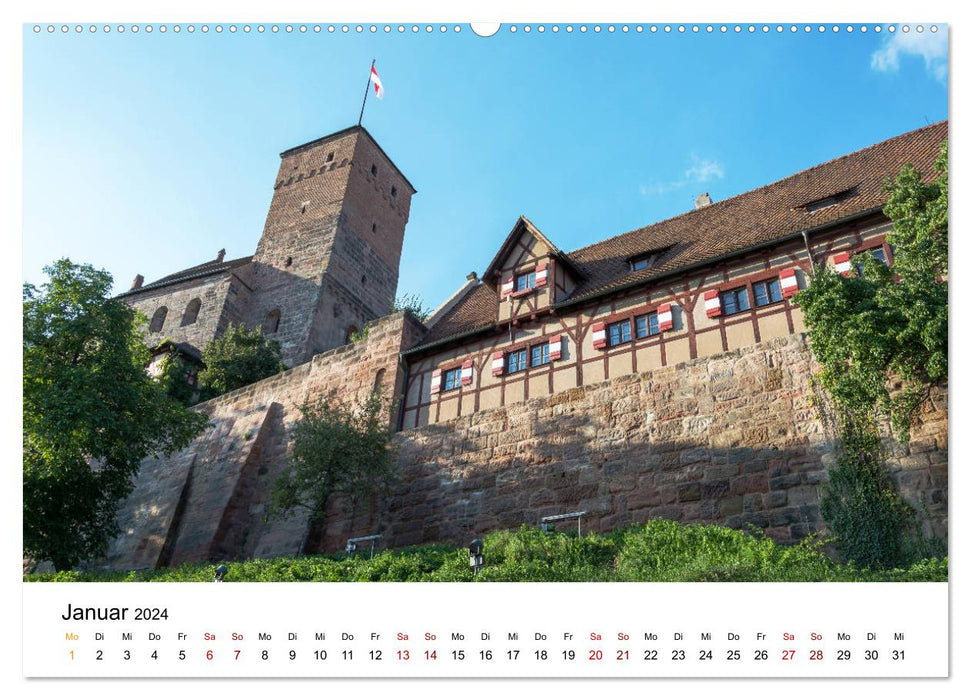 Nuremberg - Impressions d'une ville franconienne (calendrier mural CALVENDO 2024) 