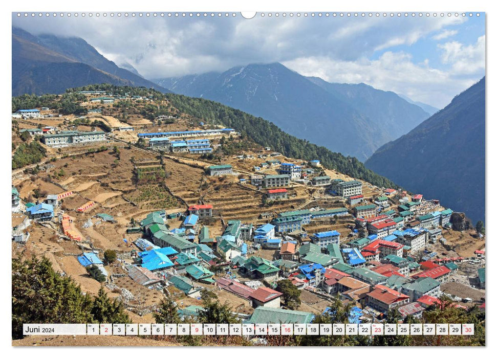 Faszination NAMCHE BAZAR, Der Hauptort in der Khumbu-Region (CALVENDO Wandkalender 2024)