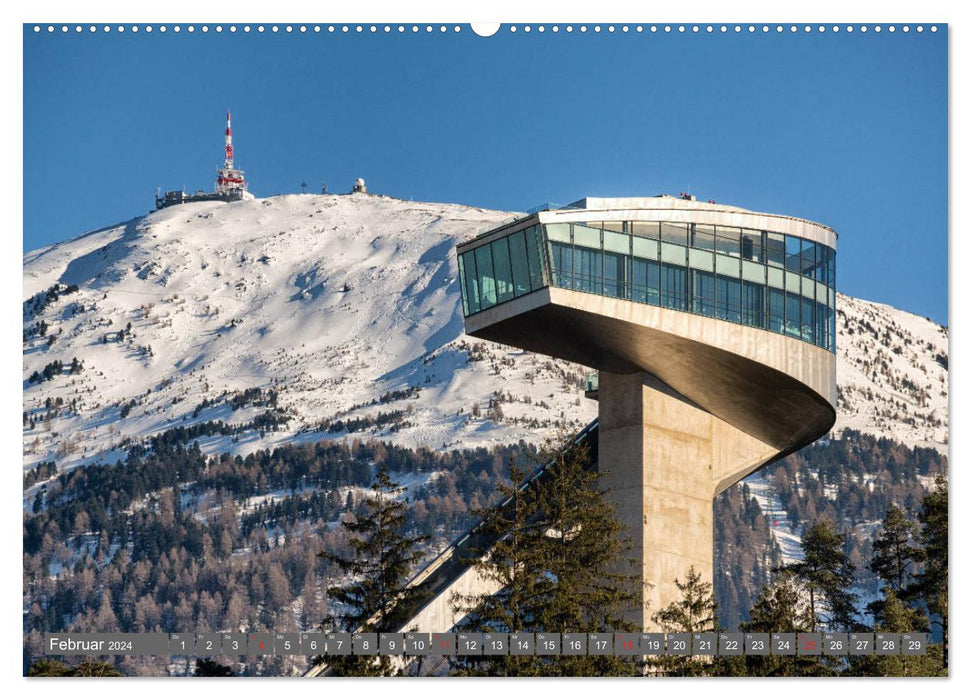 Innsbruck – Ville dans les Alpes (Calvendo Premium Calendrier mural 2024) 