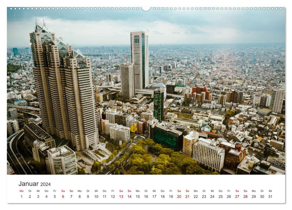 Japon - Entre temples et néons (Calendrier mural CALVENDO 2024) 