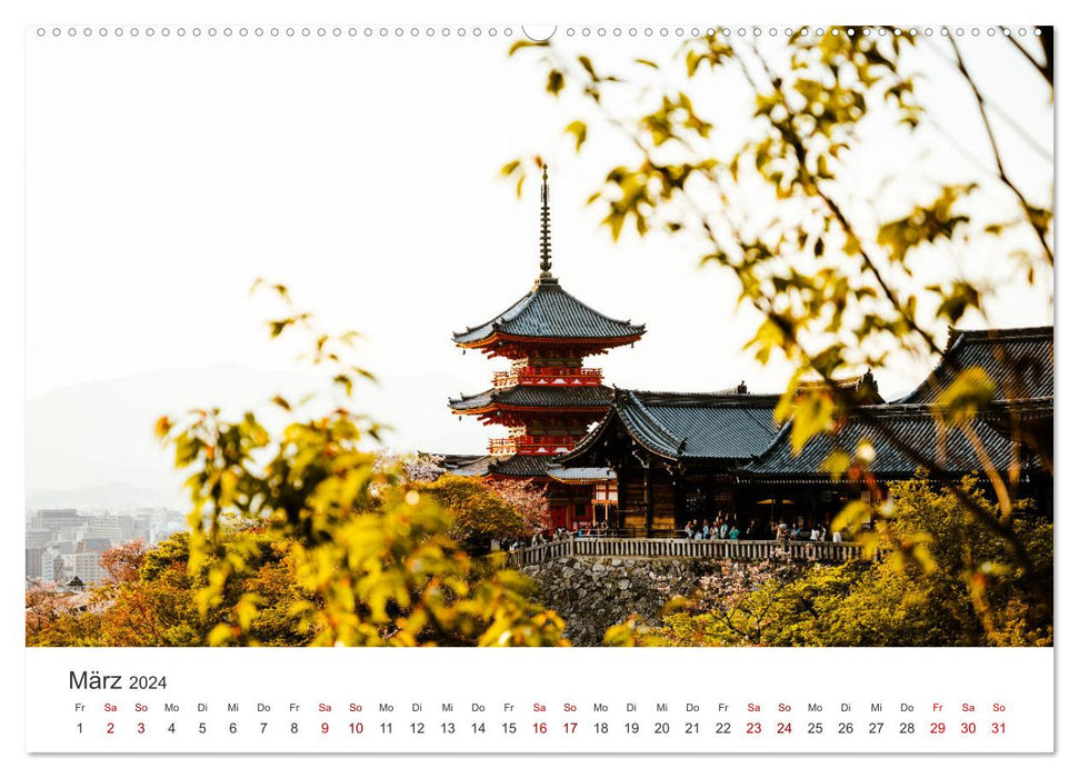 Japon - Entre temples et néons (Calendrier mural CALVENDO 2024) 