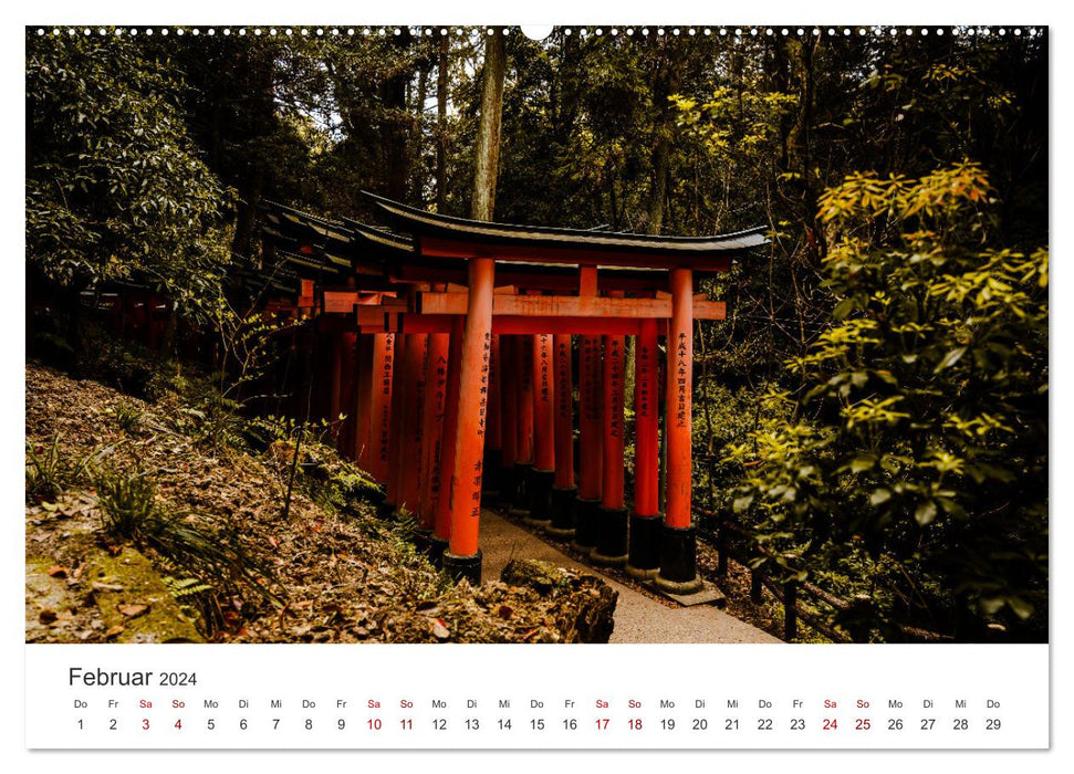 Japon - Entre temples et néons (Calendrier mural CALVENDO Premium 2024) 