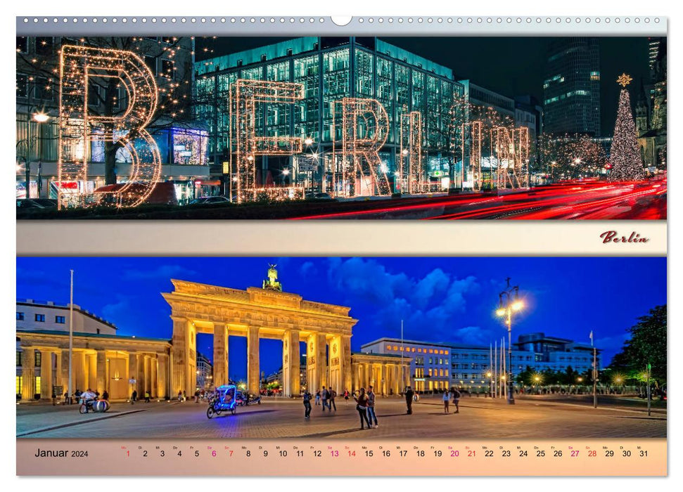 Villes fascinantes d'Allemagne - panoramas (Calendrier mural CALVENDO Premium 2024) 