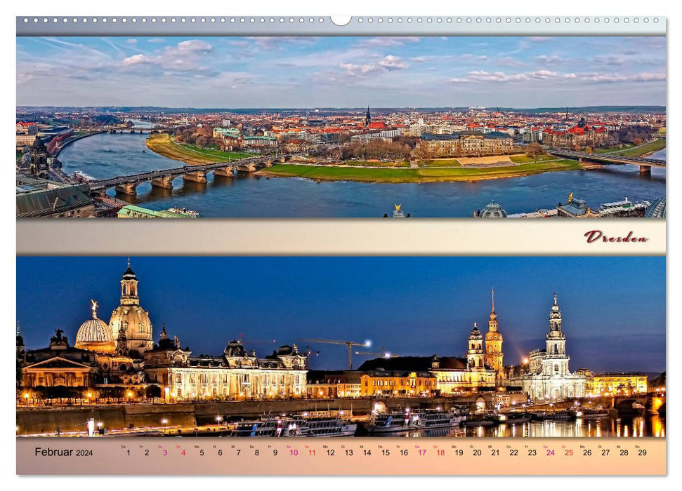 Villes fascinantes d'Allemagne - panoramas (Calendrier mural CALVENDO Premium 2024) 