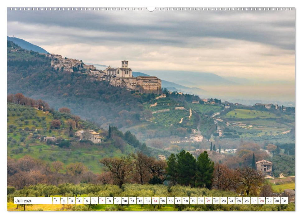 Assisi - Mittelalterliches Herz Italiens (CALVENDO Premium Wandkalender 2024)