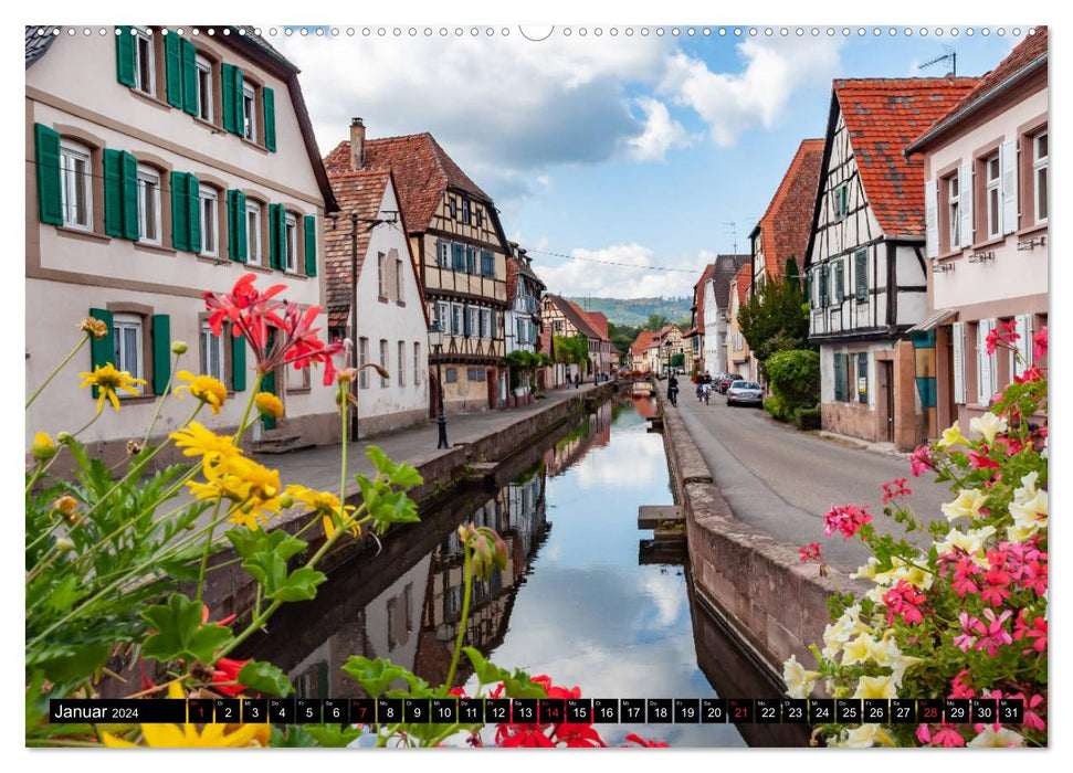 Wissembourg - Blumen und Kanäle (CALVENDO Premium Wandkalender 2024)