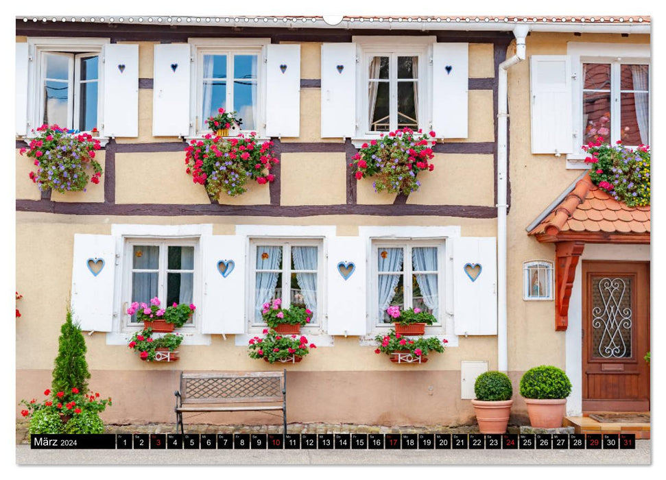 Wissembourg - Blumen und Kanäle (CALVENDO Premium Wandkalender 2024)