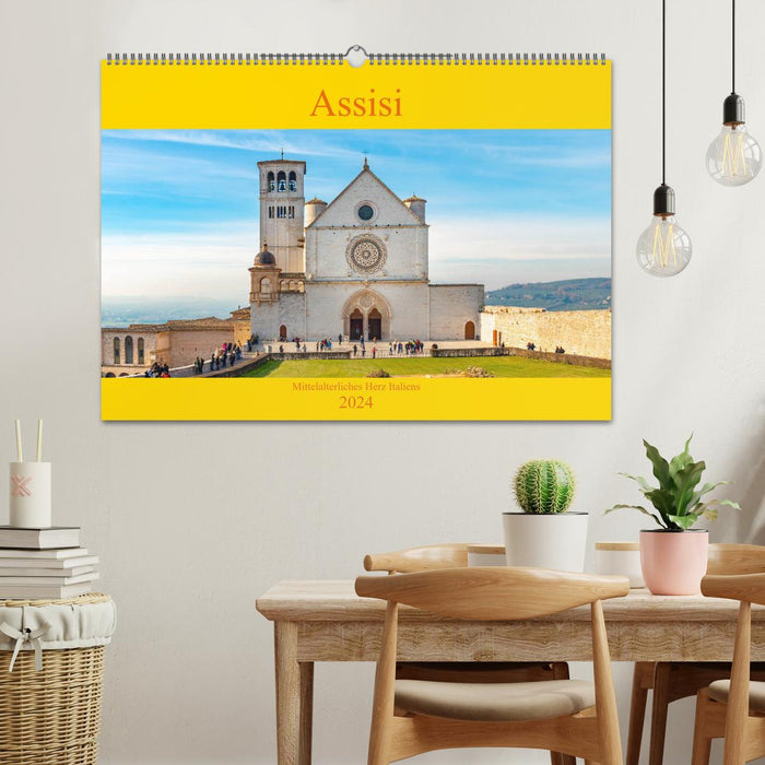 Assisi - Mittelalterliches Herz Italiens (CALVENDO Wandkalender 2024)