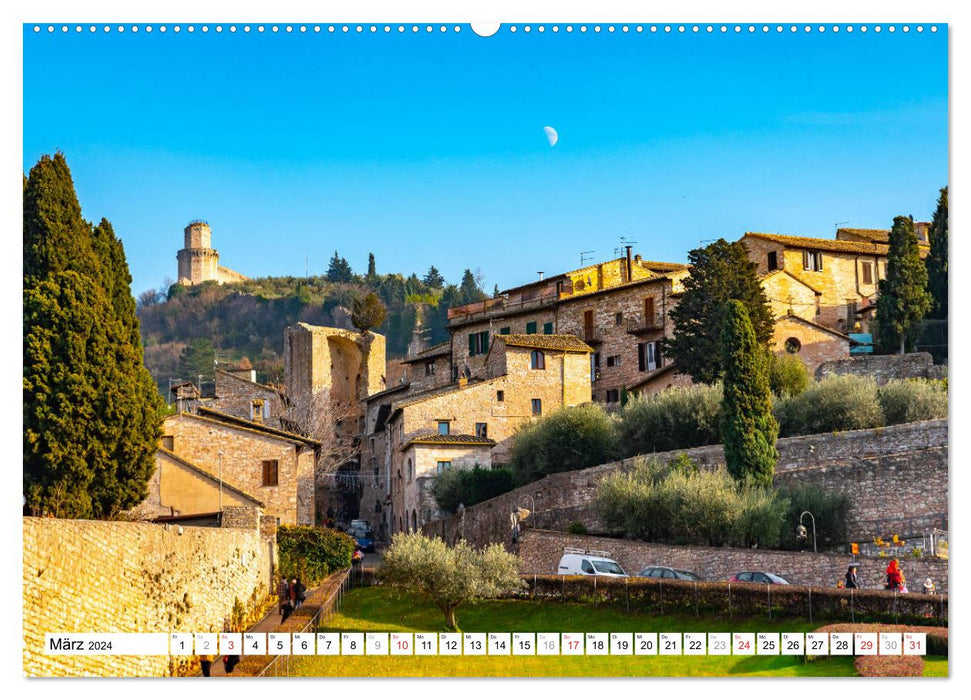 Assisi - Mittelalterliches Herz Italiens (CALVENDO Wandkalender 2024)
