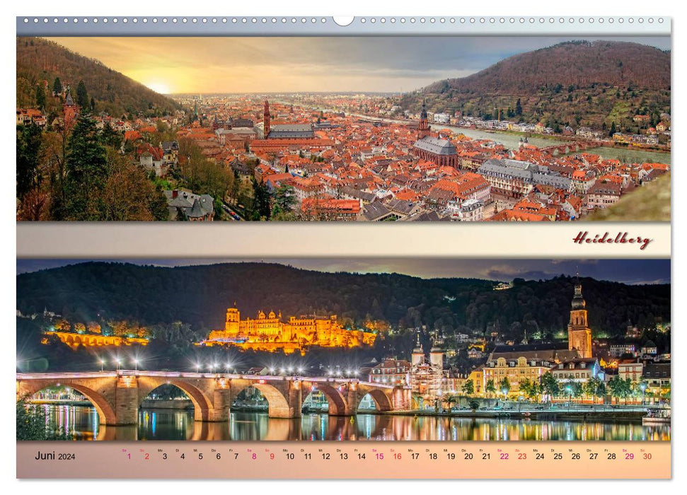 Villes fascinantes d'Allemagne - panoramas (calendrier mural CALVENDO 2024) 