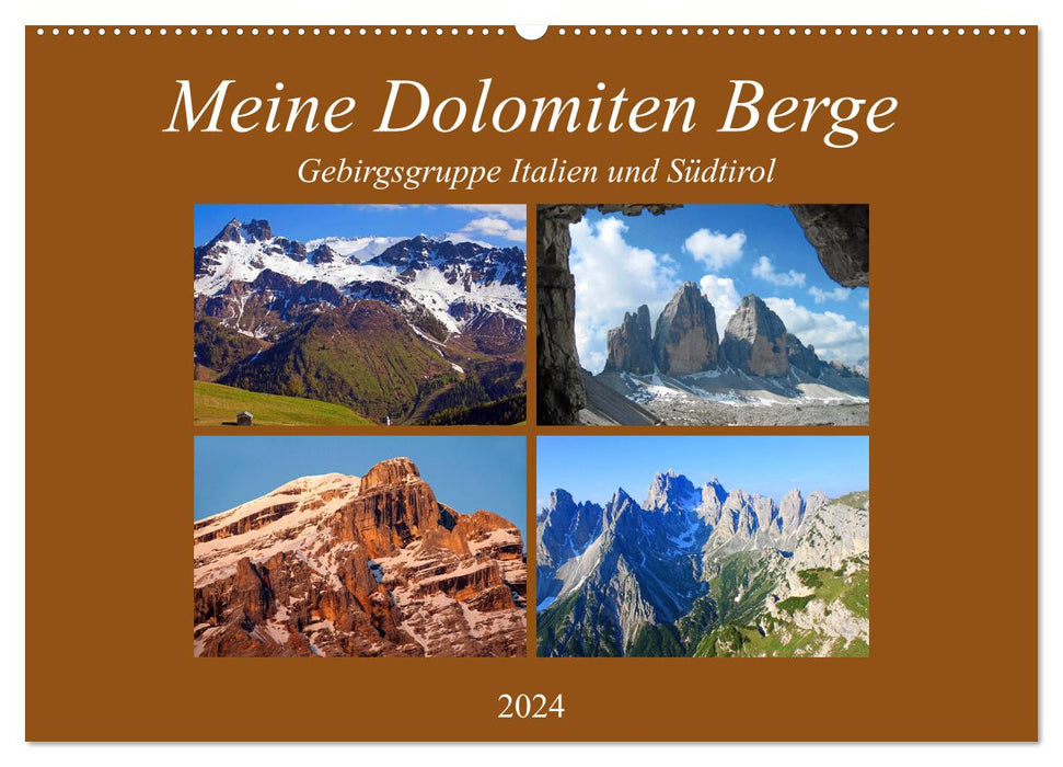 Mes montagnes des Dolomites (calendrier mural CALVENDO 2024) 