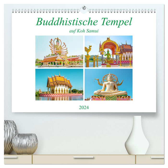 Temples bouddhistes de Koh Samui (Calendrier mural CALVENDO Premium 2024) 