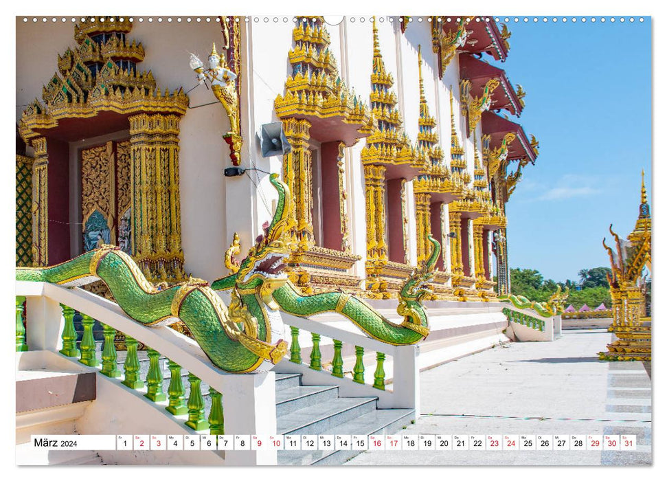 Temples bouddhistes de Koh Samui (Calendrier mural CALVENDO Premium 2024) 