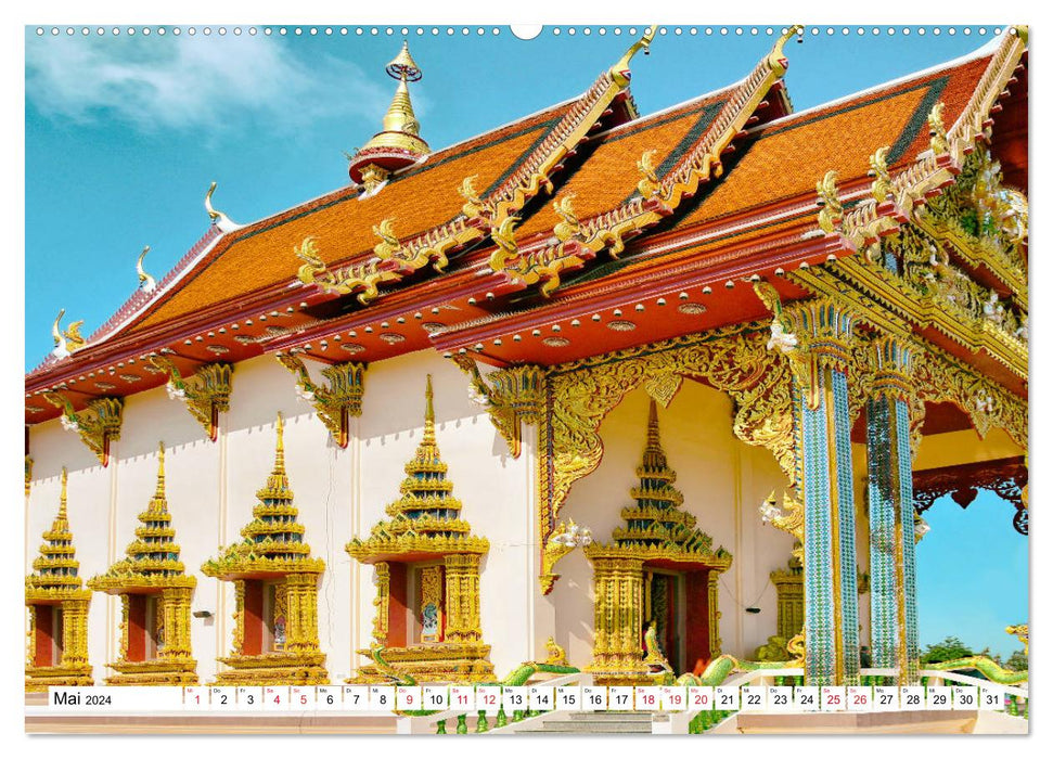 Temples bouddhistes de Koh Samui (Calendrier mural CALVENDO Premium 2024) 