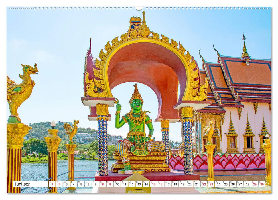 Temples bouddhistes de Koh Samui (Calendrier mural CALVENDO Premium 2024) 