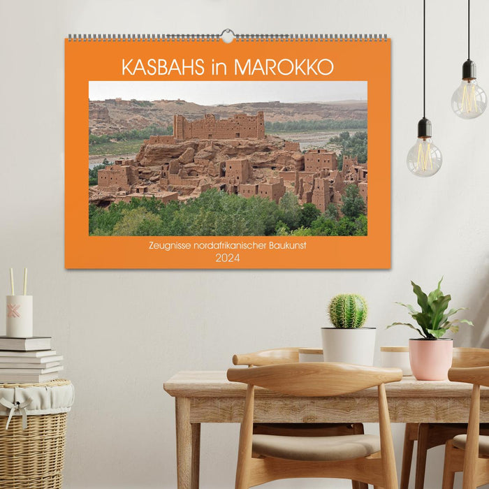 KASBAHS au MAROC, témoignage de l'architecture nord-africaine (calendrier mural CALVENDO 2024) 