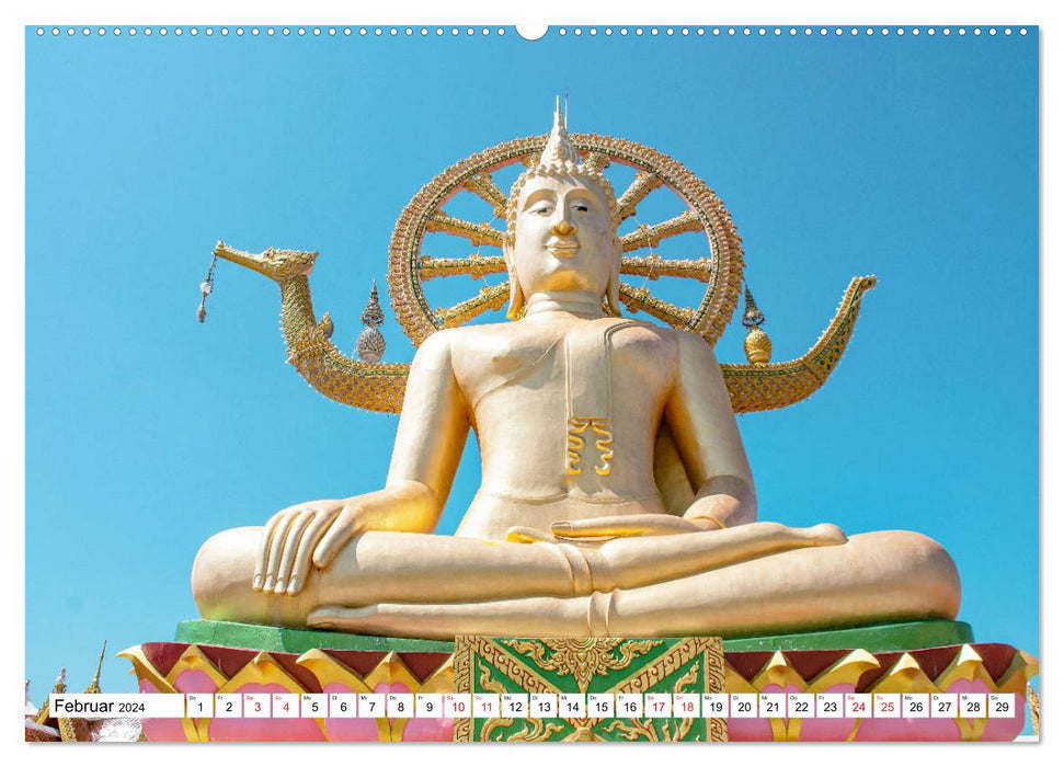 Buddhistische Tempel auf Koh Samui (CALVENDO Wandkalender 2024)
