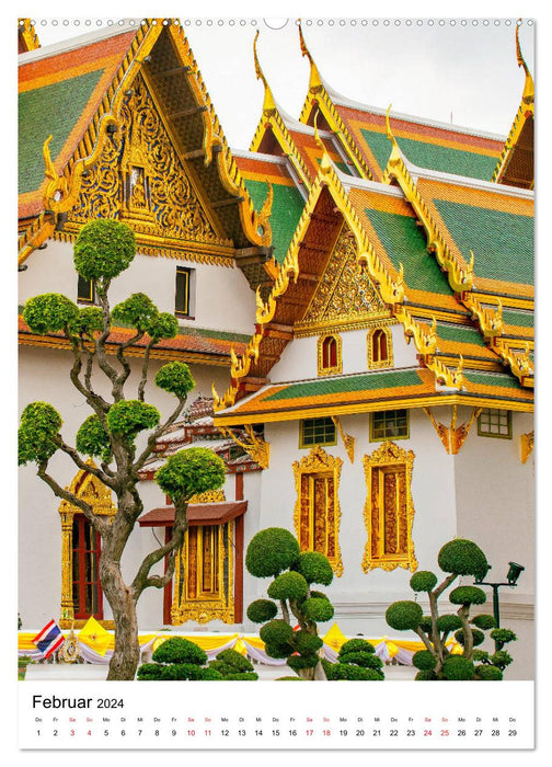 Wat Phra Kaew – Temple à Bangkok (Calvendo Premium Calendrier mural 2024) 