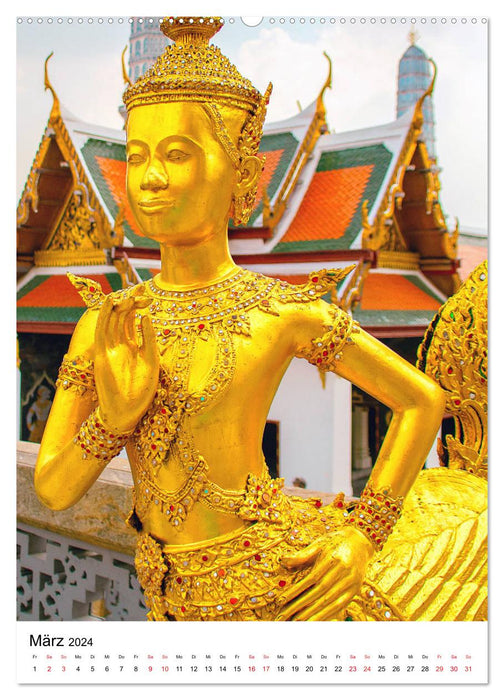 Wat Phra Kaew – Temple à Bangkok (Calvendo Premium Calendrier mural 2024) 
