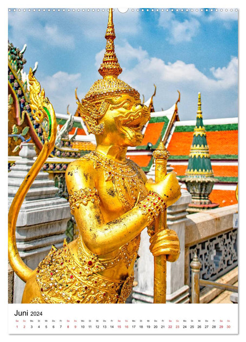 Wat Phra Kaew - Tempel in Bangkok (CALVENDO Premium Wandkalender 2024)