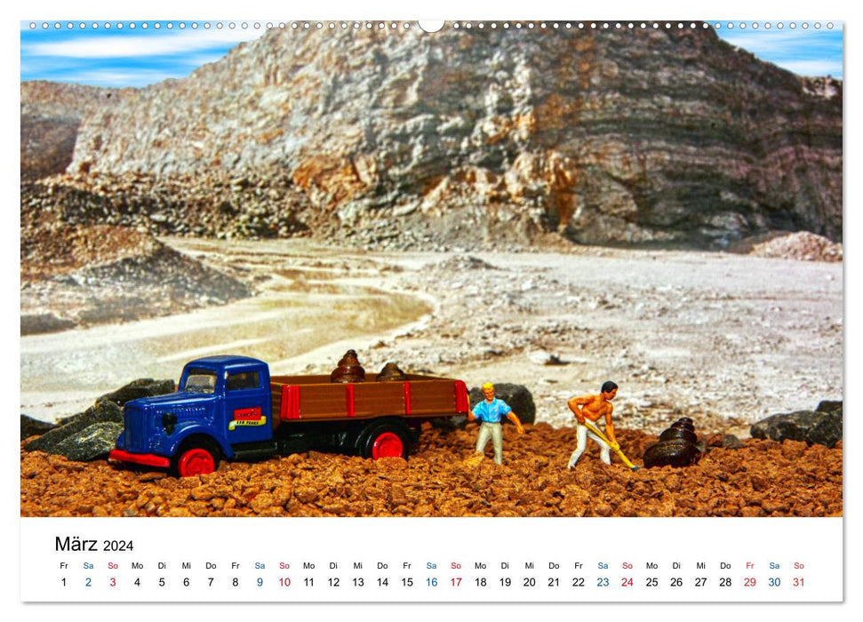 Kleine Schatzsucher - Fossiliensuche einmal anders (CALVENDO Premium Wandkalender 2024)