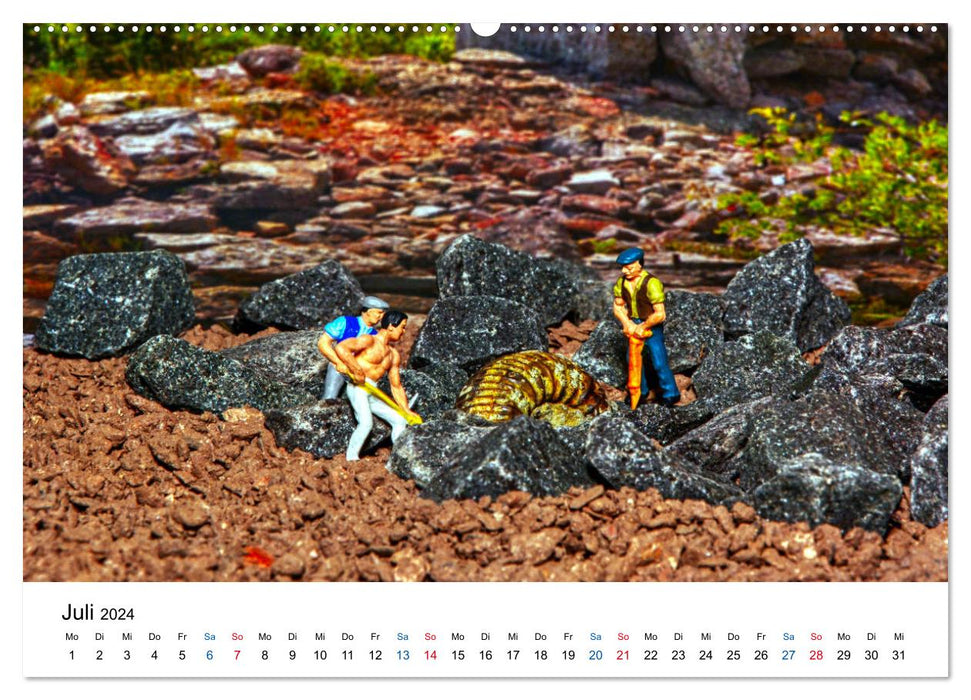 Kleine Schatzsucher - Fossiliensuche einmal anders (CALVENDO Premium Wandkalender 2024)