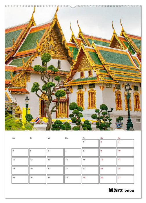 Wat Phra Kaew - buddhistischer Tempel (CALVENDO Wandkalender 2024)