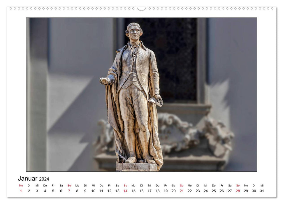 Komponisten-Denkmäler in Wien (CALVENDO Premium Wandkalender 2024)