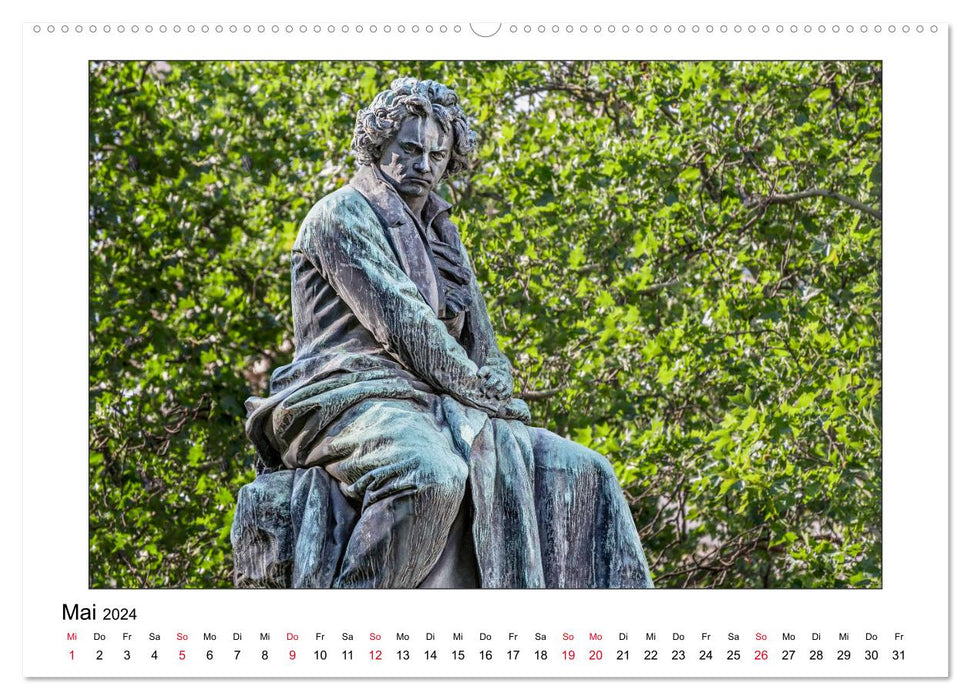 Komponisten-Denkmäler in Wien (CALVENDO Premium Wandkalender 2024)
