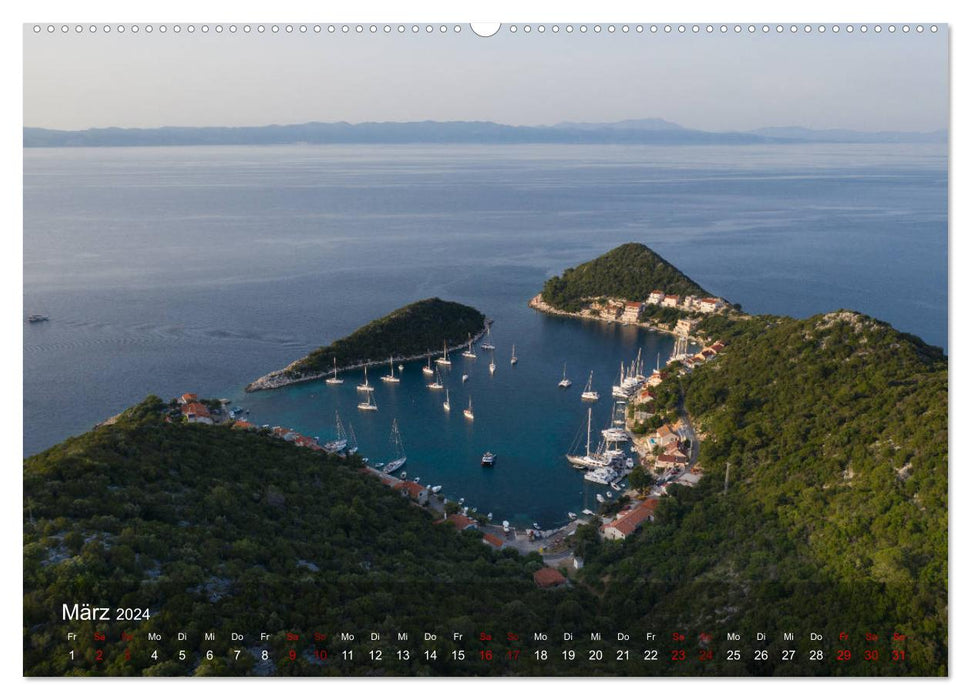 Segeln in Kroatien (CALVENDO Premium Wandkalender 2024)