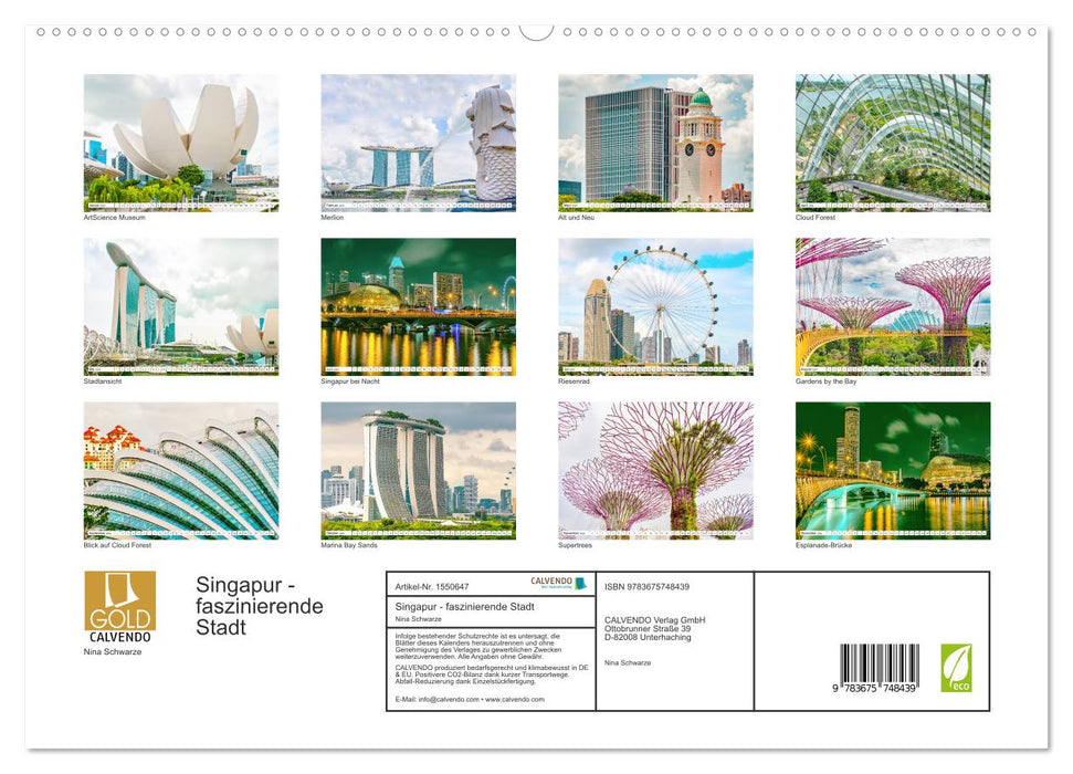 Singapur - faszinierende Stadt (CALVENDO Premium Wandkalender 2024)