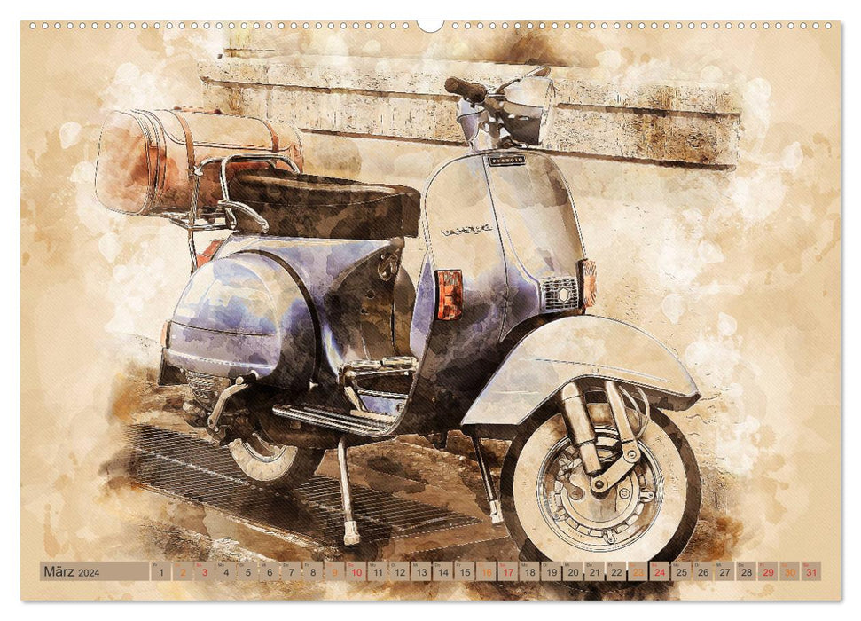 Scooter - Vesparade (Calendrier mural CALVENDO Premium 2024) 